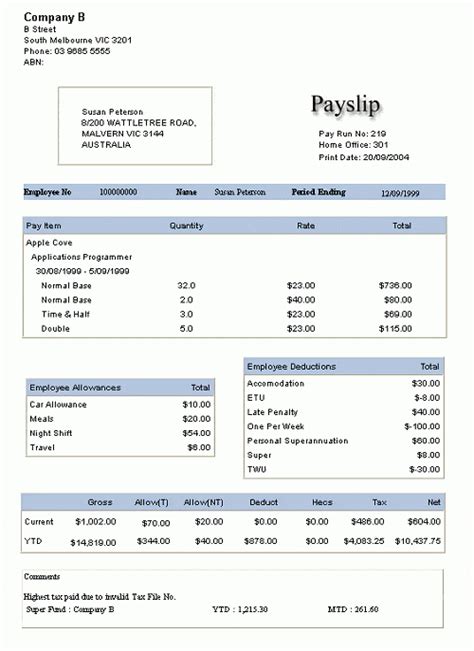 electronic payslip paf